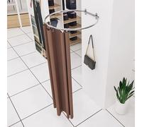 Generico Cabina Di Prova A Forma Di O, Spogliatoio Portatile Per Negozi Di Abbigliamento, Divisorio Per La Privacy Con Tenda Oscurante E Appendiabiti, Per Boutique(Coffee Brown,80x40cm)