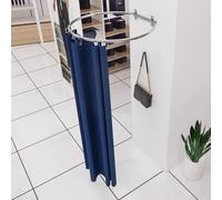 Generico Cabina Di Prova A Forma Di O, Spogliatoio Portatile Per Negozi Di Abbigliamento, Divisorio Per La Privacy Con Tenda Oscurante E Appendiabiti, Per Boutique(Ink Blue,70x30cm)