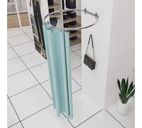 Generico Cabina Di Prova A Forma Di O, Spogliatoio Portatile Per Negozi Di Abbigliamento, Divisorio Per La Privacy Con Tenda Oscurante E Appendiabiti, Per Boutique(Blue,80x40cm)