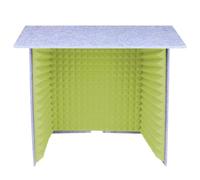 Generico Cabina insonorizzata Portatile, Design Moderno Giallo da 23,6 Pollici, Box di Registrazione da Tavolo per Podcast e Canto, Filtro vocale, Attrezzatura per Home Studio, Schermo Assorbente por