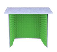 Generico Cabina insonorizzata Portatile, Schermo Assorbente Moderno Quadrato per scrivania, Box di Registrazione con Filtro vocale per Podcast e Canto, Studio da Tavolo Verde da 31,4 Pollici