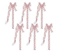 Generico Cabinet Bows - 6-Piece 39 inch Valentine's Romantic Decor, Large Holiday Heart Bows for Kitchen | for Party, Door, Window, Stair, Wall, Cabinet, Wardrobe, Furniture, Tree