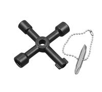 Generico Cabinet Key Torque Wrenches, Crosses Key Compact Wrench, Versatile, Water Valve Electric Box, Anti-Slip Grip Portable Tool for Cupboard Meter Maintenance Door Access Hardware, 7.2x7.2cm
