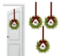 Genérico Cabinet Wreath - ABS, 15x12in Small Wreath Christmas Decor | Artificial and Festive Home Decoration, Red Bow Wreaths Set For Door, Window, Fireplace, Tovaglia, Holiday, Party
