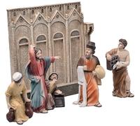 Generico Cacciata dei mercanti dal Tempio 10 cm in Resina Statue pasquali