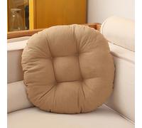 Generico Cachi,D 45cm/18 Cuscino per Sedile in Cotone e Lino Ispessito, Cuscino Rotondo Semplice e Traspirante per Sedia, Cuscino per Seduta e Schienale in Tessuto Tatami