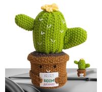 Generico Cactus All'Uncinetto Positivo - Bambola Decorativa Da Scrivania All'uncinetto - Per Collezionisti, Bambini Sensibili e Adulti Appassionati Di Mindfulness