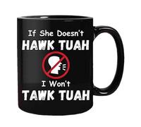 Generico Caffè Ceramica Meme Divertente | Mug 400ml Bianco 9.5x8cm Hawk Tuah Spit On That Thang Cup Virale Internet Regalo Ufficio Casa Amici Humor
