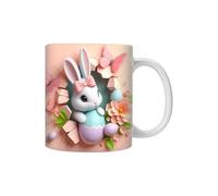 Generico Caffè Coniglio - 9,5 cm Ceramica - Mug 350ml per Tè Latte Acqua Casa Ufficio Cucina Camera Tavolo Pranzo Pasqua Festa Regalo
