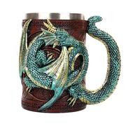 Generico Caffè Drago - Boccale Medievale Drago 3D | Bicchiere in Acciaio Inossidabile da 568ml per Temi Fantasy, Ideale per Feste a Tema e Regalo Originale per Appassionati di Draghi
