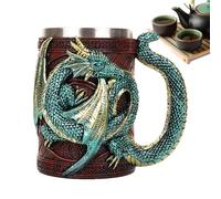 Generico Caffè Drago | Mug 3D Con Design Di Drago,Boccale Gotico In Acciaio Per Appassionati Di Draghi, Ideale Per Caffè E Decorazioni Per Feste A Tema, Bicchiere Per Feste Medioevali E Gothic