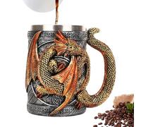 Generico Caffè Drago, Mug 3D Con Design Di Drago, Boccale Gotico In Acciaio Per Appassionati Di Draghi, Ideale Per Caffè E Decorazioni Per Feste A Tema, Bicchiere Per Feste Medioevali E Gothic