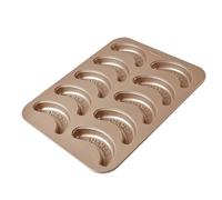 Generico Cake Molds For Baking - Banana Baking Pan | Metal Non-stick Fruit Shape B́aking Mold, 10 Cavity Multifunctional Mold B̀aking Pan For Biscuits, Bread, Pudding