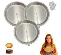 Generico Cake Pan with Lever, Perfectrelease Cake Pan, 5-Piece Set Suitable for Family Gatherings, 9.7in Smash Cakes Pans, Baking Tools Pans Round, Oven Safe Mold, Family Set (3PCS)