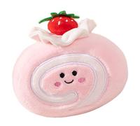 Generico Cake Roll Plush Toy, 14x10CM Attractive Strawberry Cake Doll - Multiple Purposes Stuffed Cakke Doll Toy, Cute Plush Caake Roll Stuffed Animals For Bedroom, Living Room