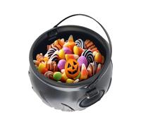 Genérico Caldero di Halloween - ABS 25 cm | Contenitore per preparare cibi con effetto fiamma, per dolci, bevande e servire spelacciante | Decorazione per feste di Halloween, esterni e cucine