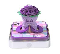 Generico Calendario 3D 2026 - Blocchetto per Appunti Artistico 3D a Forma di Rosa,Blocchetto Intagliato Strappabile Con Luci LED E Custodia Acrilica Per Natale Regali Casa