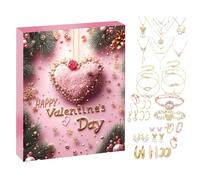 Generico Calendario Avvento Gioielli, Scatola Di Conto Alla Rovescia Per Il Natale Con 24 Scomparti, Collana Orecchini Regalo Giovane Donna Collega Festa Matrimonio Mamma