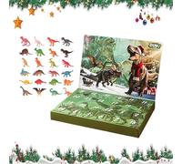 Generico Calendario dei Dinosauri 2025-34x4x23 cm Set di Giocattoli di Natale da 24 Pezzi, Conto alla rovescia per l'avvento dei Dinosauri, Decorazioni Festive per | Decorazioni Natalizie per appar