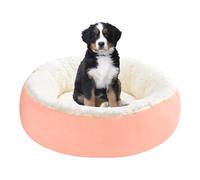 Generico calmante per cani,rotondo per cani morbido e accogliente riscaldante - Comodo cuscino per canile giallo soffice per il riscaldamento autunno inverno calmante per