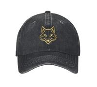 Generico Calore Invernale, Howl At The Moon Wolf Berretto da Baseball Stile Unisex Distressed Denim Lavato Copricapo Maestoso Lupo Selvaggio Side Workouts Cappelli cap