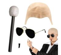 Generico Calotta Calva per Uomini | Set di Accessori per Costumi di Fantasia e Travestimenti,Giocattoli Per Costume Divertenti Per Halloween Lauree Teatro Uomini Donne Performance Cosplay