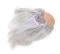 Generico Calva Bianca da Uomo per Halloween Wig Sintetica Resistente e Confortevole Cappuccio Calvo Unisex per Costume Vecchio Uomo Divertente per Feste e Cosplay