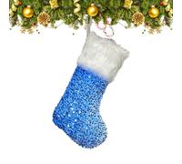 Generico Calza di Natale con Paillettes | Decorazione con Paillettes per Il Natale - Calze per la Stagione Natalizia | per Adulti Famiglia E Bambini Regalo di Festa per Mensole Albero di E