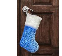 Generico Calza di Natale con Paillettes,Decorazione con Paillettes per Il Natale - Calze per Le Feste Natalizie - per Mensole del Albero di Feste Regali Adulti Famiglia Bambini