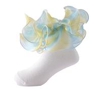 Generico Calze da Donna Bimba Calzini da Balletto Principessa Calze In Pizzo Cotone Colorato Matrimonio Calze da Bambina per Bambini Morbidi e Rispettosi Della Pelle (Yellow, 4-6 Years)