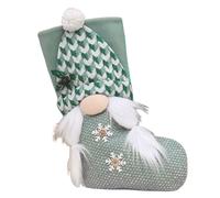 Generico Calze di Natale Calze ad allacciamento, Decorazione Verde | Borse da stoccaggio Festive per i Dolci Monete Giocattoli, calz di Natale per Giardino da Parete della Porta 'Albero