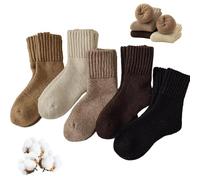 Generico Calzini Caldi Donna,Calzini Donna Simpatici,Calze Termiche Invernali in Maglia per Calzini Comodi con Pile Extra Spesso, Ideali per Dormire Quando Fa Freddo e per l'uso Quotidiano (One Size)