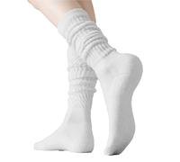 Generico Calzini da Donna,Calzini Donna Eleganti,Calzini da Donna e Invernali Coreani a Tre Torte con Velluto di Perle nel Tubo Calzini da Donna (White, One Size)