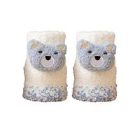 Generico Calzini Donna Invernali, Calzini Termici Lunghe da Regalo di Natale Stile Autunno/Inverno da Notte in Pile Corallo con Coppia di Cartoni Animati