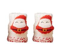 Generico Calzini Donna Invernali, Calzini Termici Lunghe da Regalo di Natale Stile Autunno/Inverno da Notte in Pile Corallo con Coppia di Cartoni Animati