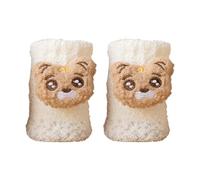 Generico Calzini Donna Invernali, Calzini Termici Lunghe da Regalo di Natale Stile Autunno/Inverno da Notte in Pile Corallo con Coppia di Cartoni Animati