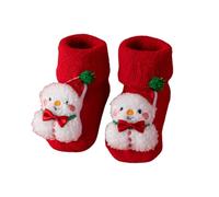 Generico Calzini Natale Neonato Calze Natalizi Per Neonati In Cotone Calze Natale Neonato Antiscivolo 0-12 Mesi Tieniti Al Caldo In Inverno Unisex Calzini Antiscivolo Cotone (Red, M)