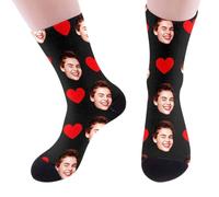 Generico Calzini Personalizzati con Foto Calze Personalizzate Divertenti Unisex per Donna e Uomo Morbidi Traspirante Socks Personalizzata con Viso e Testo Regalo per Coppie Famiglia Amici