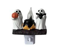 Generico Cambia Fampilla Frompilamento Nightlight, decorazioni per lampade a fiamma di Halloween, fantasma simpatica spettrale in luce notturna per la camera da letto della sala da studio per la casa