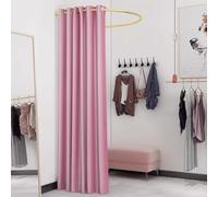 Generico Camerino Per Negozio Di Abbigliamento, Camerino Dorato A Forma Di U Per La Protezione Della Privacy E Divisorio, Compresa Tenda Oscurante(Pink,80x80cm)