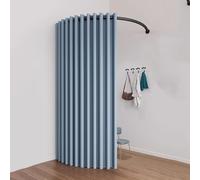 Generico Camerino Per Negozio Di Abbigliamento, Spogliatoio A Forma Di C Montato A Parete,per La Protezione Della Privacy, Include Tenda Oscurante(Sky Blue,110x110cm)