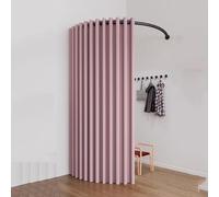 Generico Camerino Per Negozio Di Abbigliamento, Spogliatoio A Forma Di C Montato A Parete,per La Protezione Della Privacy, Include Tenda Oscurante(Watermelon Red,90x90cm)