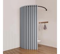 Generico Camerino Per Negozio Di Abbigliamento, Spogliatoio A Forma Di C Montato A Parete,per La Protezione Della Privacy, Include Tenda Oscurante(Light Gray,100x100cm)