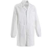 Generico Camice da Laboratorio Uomo con Bottoni a Pressione Colore Bianco Cotone con Tasche Multiple per Laboratori, ospedali, Professioni mediche, Studenti, scuole (S)