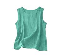 Generico Camicetta Leggera Senza Maniche per Un Casual e Comodo Top Estivo con Scollo Rotondo per Outfit Everyday Versatile Basic Tank Top Ideale per Primavera e Autunno (Mint Green, M)
