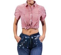 generico Camicia da Boscaiolo Western da Donna, Camicetta Estiva Casual Classica retrò in Flanella a Quadri da Donna, Crop Top Vintage Comodo Rilassato Traspirante Leggero Fluido Tutti i Giorni