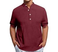 Generico Camicia da Bowling da Uomo a Maniche Corte Vintage con Stampa Abbottonatura Hawaiana Camicie per Le Vacanze Camicia Uomo Elegante Regular