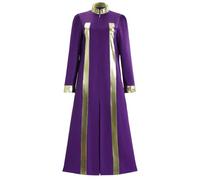 Generico Camicia da chiesa per sacerdoti cattolici, piviale con collo rotondo, abbigliamento liturgico unisex, accessorio per feste e Halloween, costume da carnevale