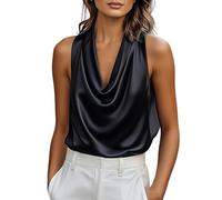 Generico Camicia da Donna Senza Maniche con Collo A V, Modello 2026 - Maglietta Comoda, Versatile E Che Slancia La Figura Elegante Particolari Blusa Bordeaux No Stiro T Shirt Leggero Classica Top