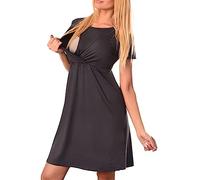 Generico Camicia da Notte Parto Ospedale e Allattamento | Abbigliamento maternità, Pigiama Premaman a Righe con Manica Corta in Cotone
